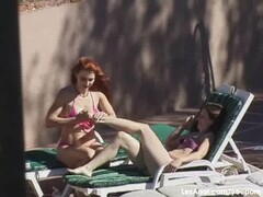 Lesbian sex party by the pool Thumb