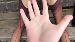 Hard fisting his hot wife at a public park Thumb