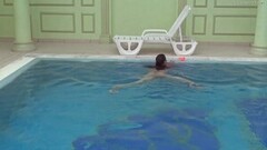 Cute Villa swimming pool naked experience with Sazan Thumb