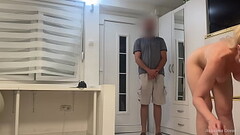 I met delivery guy naked. He did not want to go away. Thumb