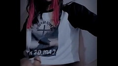 Carlos Henrique novinho gay de cropped e calcinha sexy se masturbando Thumb