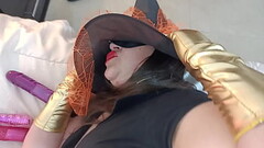 En Halloween Bruja Caliente Se Deja Llenar De Semen Por Un Extra&ntilde_o Hombre Que Conocio En La C Thumb
