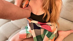 Stepmom Fucks Stepson and Talks to Husband on the Phone - Russian Amateur with Dialogue Thumb