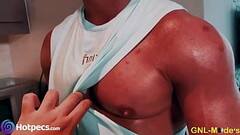 What&#039_s hiding under that tank top!⭐️His massive pecs! Thumb