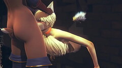 Furry Yaoi Hentai - Young Fox suck two futanari dick until they cum in his mouth - Sissy crossdress  Thumb