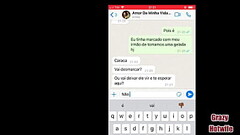 Pelo whatsApp o corno do meu marido pediu pra eu dar para meu vizinho , que chegou em nossa casa enq Thumb