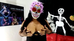LA CATRINA horny fucking her wet pussy with a dildo until she has squirting orgasms. (Multi-orgasm S Thumb