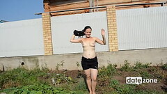 DATEZONE - My neighbor&#039_s wife is a hot slut so we did some naughty fun outdoor and then I fucke Thumb