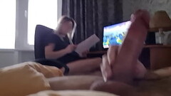 Stepmom came into my room, I&#039_m jerking off a dick, she looks and gets excited Thumb