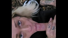 Blue eyed babe deep throats big cock and takes it doggystyle Thumb