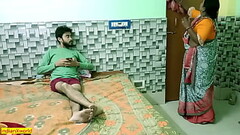 Indian teen boy fucking with hot beautiful maid Bhabhi! Uncut homemade sex Thumb