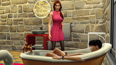 step Mother bursts into her stepson while he masturbates in the bathtub - Mom and son fucked in the  Thumb