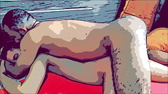 Anima&ccedil_&atilde_o gay:  Ao raiar do sol foi na cama da leite no cuzinho Thumb