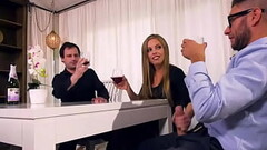 Sneaky Handjob To Her Husband&#039_s Boss Under The Table - Full Movie On FreeTaboo.Net Thumb
