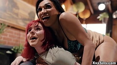 XxxSins.com - Trans woman Jessy Dubai and her husband Dillion Diaz fuck their TS babysitter Ella Hol Thumb