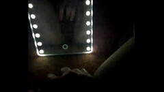Playing with my hairy pussy in front of mirror in the dark Thumb