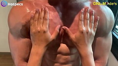 Big muscle guy gets worshipped and nipple played! Thumb