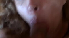 My wife sucks my best friend&#039_s huge cock and makes him cum on her tits Thumb