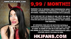 Sexy Devil Hotkinkyjo fuck her ass with long dildo from Organotoy &amp_ anal prolapse Thumb