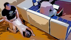 Joven Esposa Caliente Enga&ntilde_a a su Marido Cuando esta Trabajando en la Lapto NTR Cartoon Henta Thumb