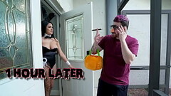 BANGBROS - Halloween Bunny Serena Santos Gives Horny Neighbor Logan Xander The Treat Of His Life Thumb