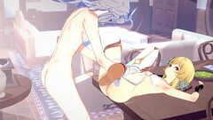 Genshin Impact Hentai - Lumine x Razor Hard Sex [Handjob, blowbjob and fucked with creampie] - Japan Thumb