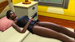 step finds his naked in his bed and he masturbated looking at her then he climbed on her to touch he Thumb