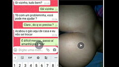 Vizinha safada pediu pra trocar o g&aacute_s pelo whatsapp e acabou levando leitada na cama (Hist&oa Thumb