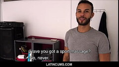 LatinCums.com - Hot Latino Jock Muscle Boy Fucked By Producer For Cash POV Thumb
