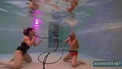 Jane and Minnie Manga swim naked in the pool Thumb