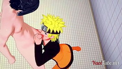Naruto Yaoi - Naruto &amp_ Sasuke Having Sex in School&#039_s Restroom and cums in his mouth and ass Thumb