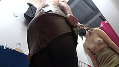 Voyeur peeks under her skirt in public. And with a hidden camera in a fitting room spies on a girl w Thumb