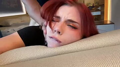 Redhead Hard Fucks and Deep Blowjobs Stranger&#039_s Big Cock till Cum in Mouth in the Hotel Thumb