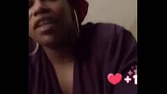 Beautiful black girl showing her big breast and shaved pussy before getting banned on Bigo Thumb