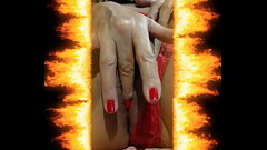 (hot horny crazy blonde with her hand in all wet pussy) Thumb