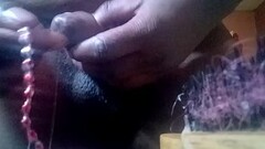 Cum shot off of deep sounding Thumb