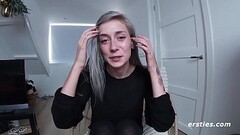 Sweet Petite Amateur Fingers and Toys Herself to Orgasm Thumb