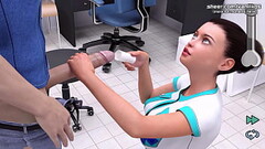 My Cute Roommate | Hot nurse with huge boobs is sucking a big cock and gets some cum on her pretty f Thumb