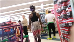 sexy black woman on white and pink tight pants with big ass and tight pussy - mujer sexy mamacita ne Thumb
