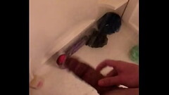 Beating my Big cock in the shower Thumb