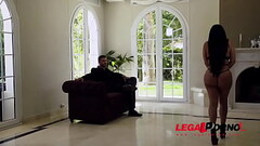 Curvy Latina maid Kesha Ortega lets boss bang her big tits and wet pink GP848 Thumb