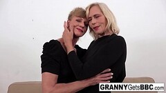 A couple of horny grannies get fucked in the ass by BBC Thumb