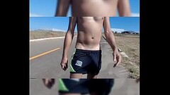 Pau duro na caminhada. Aproveitei pra bater uma e me exibir pros boys que passavam Thumb