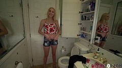 Catching My step Sister Watching Me in the Shower &amp_ Fucking Her Thumb