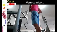 Tes&atilde_o da porra na academia com VONTADE DE DAR O RABO Thumb