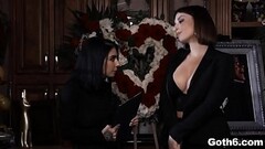 Busty goth babe Ivy Lebelle loves getting fucked in both her tight pussy and ass until she ends with Thumb