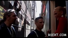 Small titted hooker sucks a big cock before getting fucked Thumb