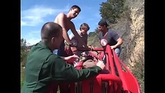 Black MILF with huge jugs Kelly Starr runs into a horny group of ranchers and gets hardcorte gang ba Thumb